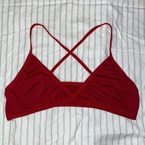 Red Cross Back Bralette